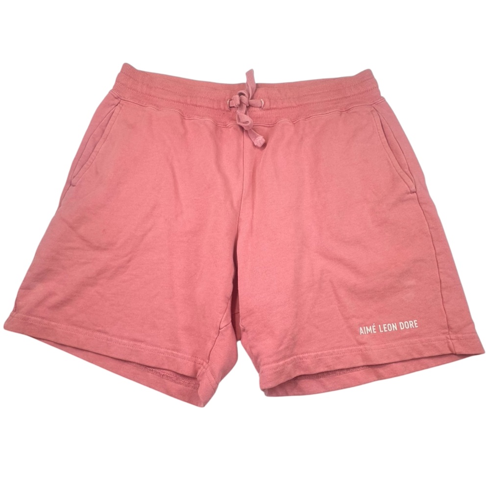 !!! SOLD !!! Logo Camper Shorts Men's Size Medium Pink Cotton Dusty Drawstring